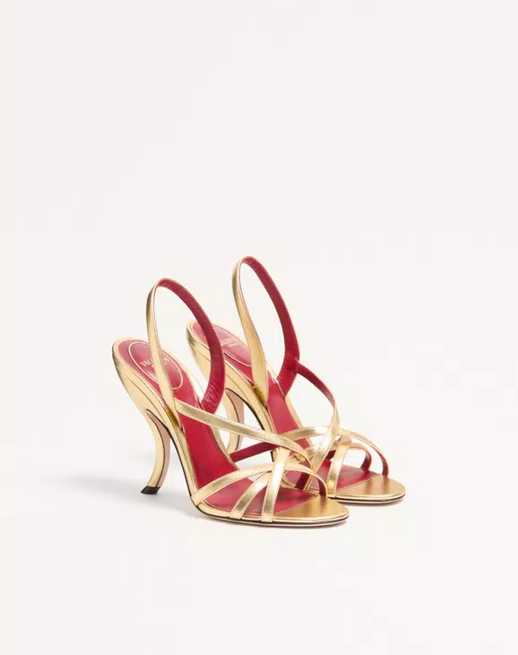 Valentino Fetishique Sandal In Laminated Nappa 105Mm - Image 6